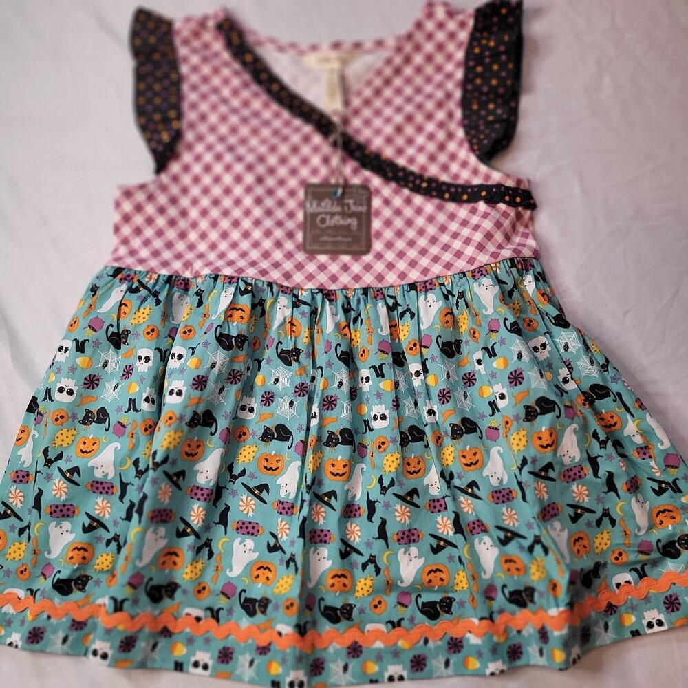 Matilda Jane Halloween NWT flutter top, size 10, $30